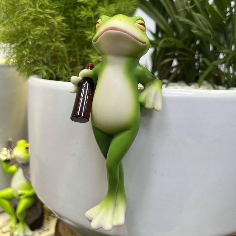 🐸 Groda blomkruka hänge prydnad🍷
