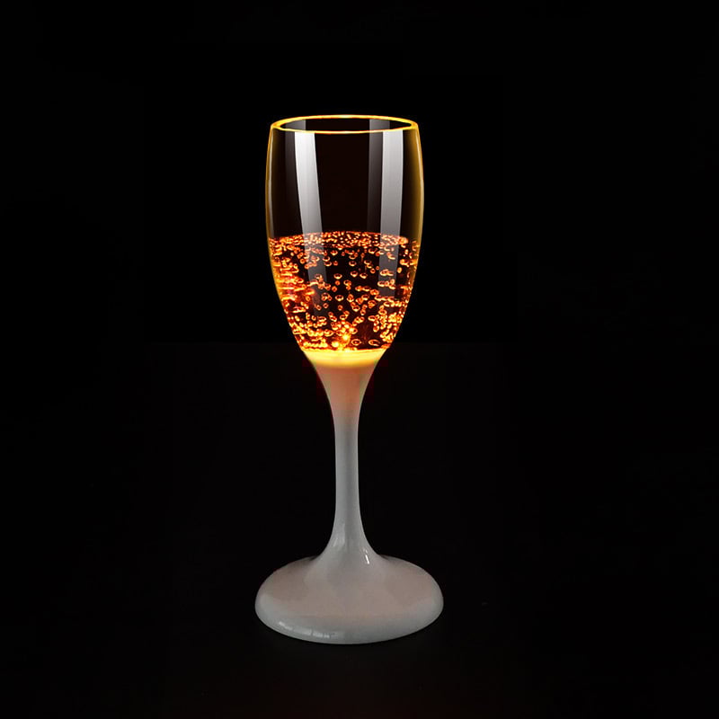 Glas för vin och champagne med LED-belysning