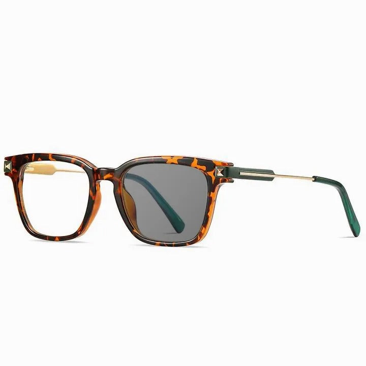 Fyrkantiga Multifokala Läsglasögon i Metall – Fotokromatiska