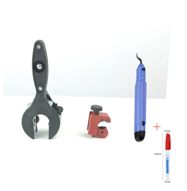 3-delad rörskärare med rattmekanism