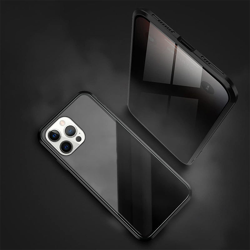 iPhone - Magnetiskt dubbelskydd av härdat glas
