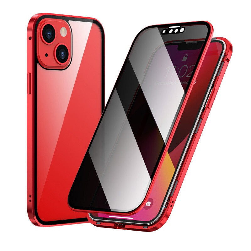 iPhone - Magnetiskt dubbelskydd av härdat glas