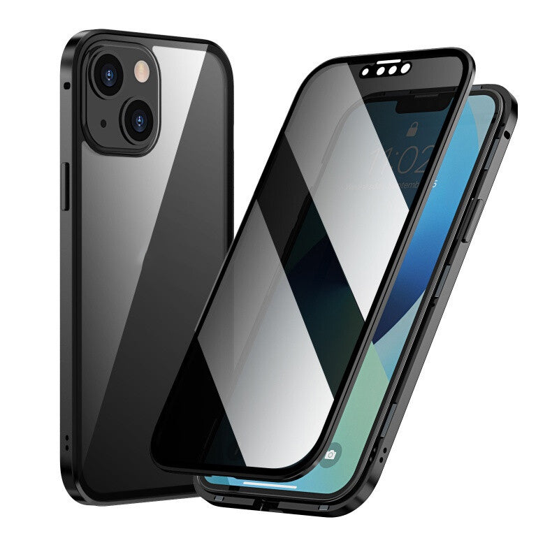 iPhone - Magnetiskt dubbelskydd av härdat glas