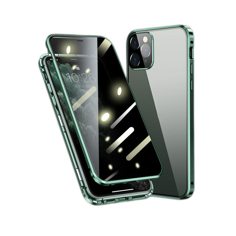 iPhone - Magnetiskt dubbelskydd av härdat glas