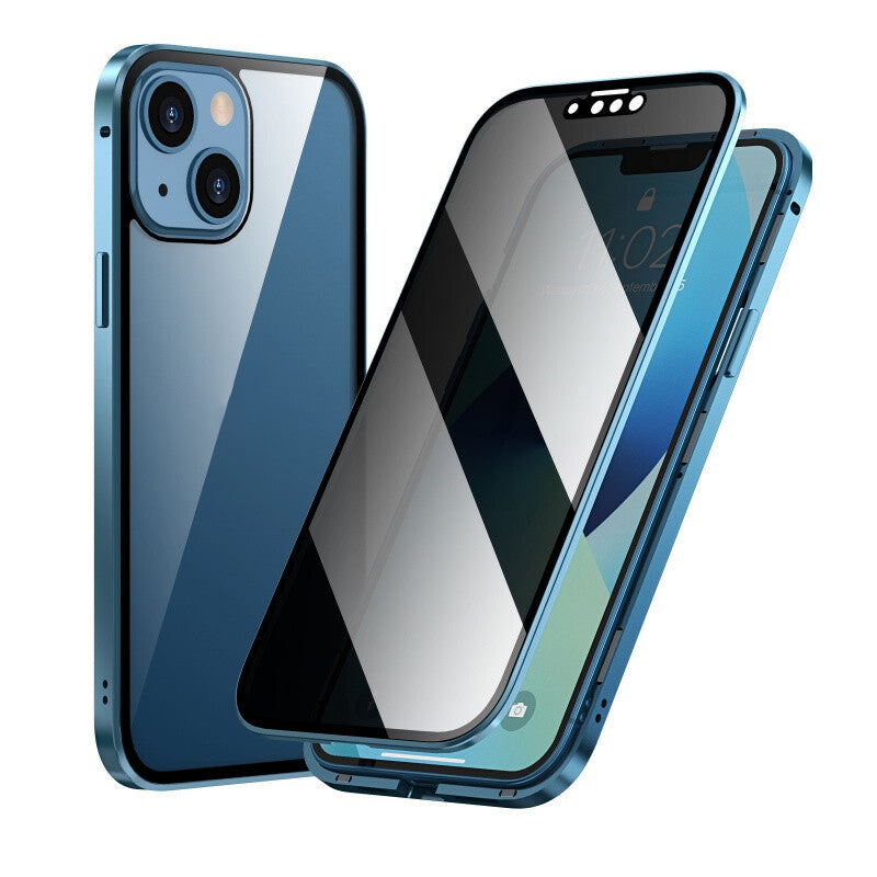 iPhone - Magnetiskt dubbelskydd av härdat glas