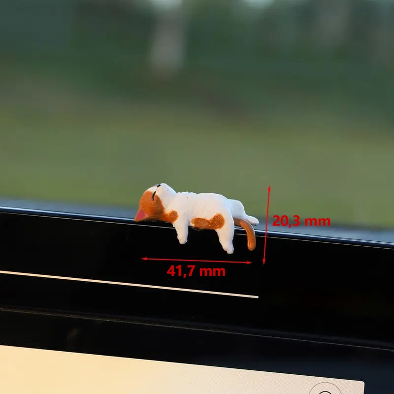 Handmålade minikattfigurer för ditt skrivbord 😺