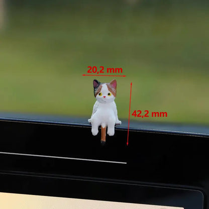 Handmålade minikattfigurer för ditt skrivbord 😺