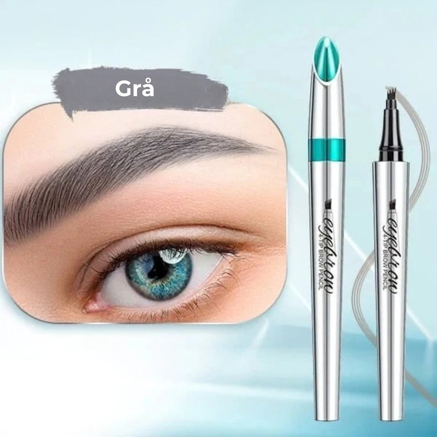 3D-ögonbryn stift med 4 gaffelspetsar för microblading (vattentät)