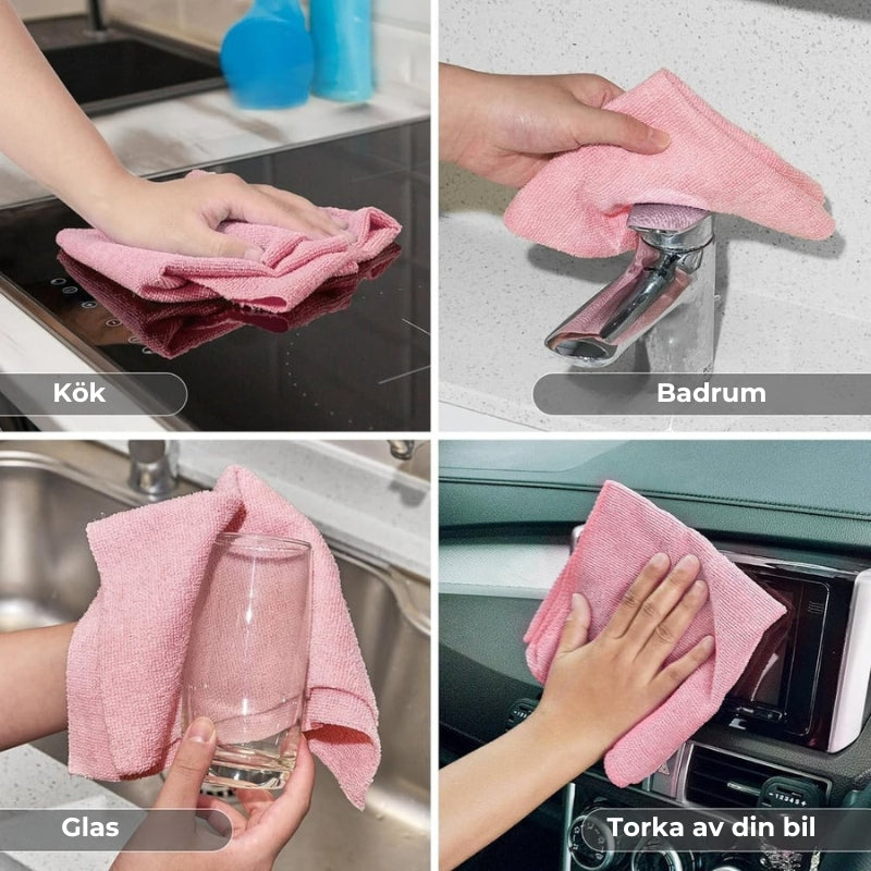♻️ Återanvändbara mikrofiberhanddukar på rulle (20 st)