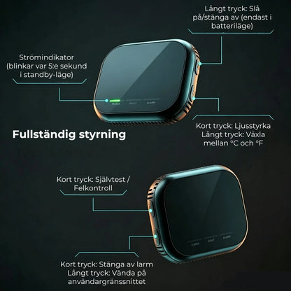 6-i-1 Smart Säkerhetsdetektor – Detekterar 12 gaser