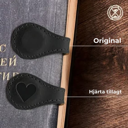 Magnetiska bokmärken i läder