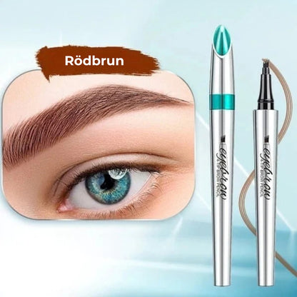 3D-ögonbryn stift med 4 gaffelspetsar för microblading (vattentät)