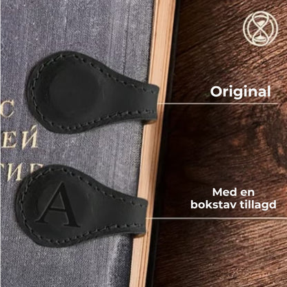 Magnetiska bokmärken i läder