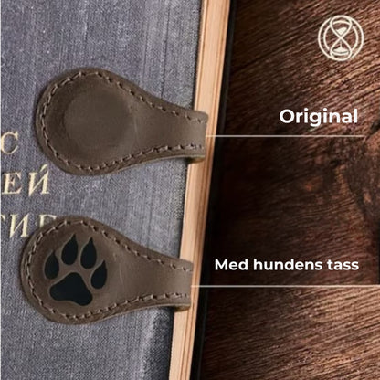 Magnetiska bokmärken i läder