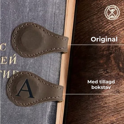 Magnetiska bokmärken i läder