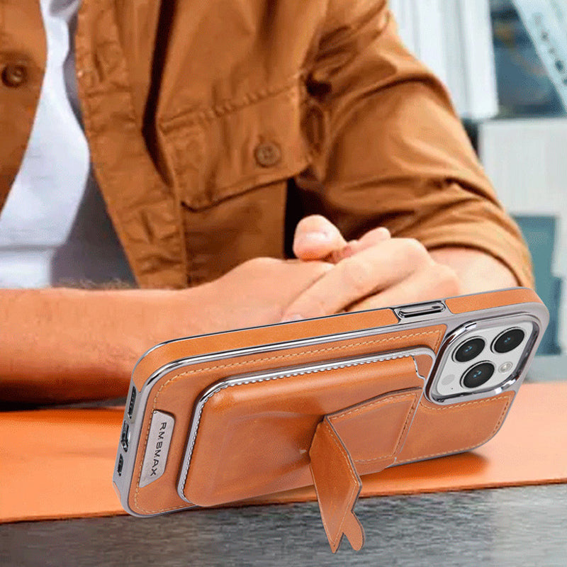 Magnetisk korthållare | iPhone-fodral i läder