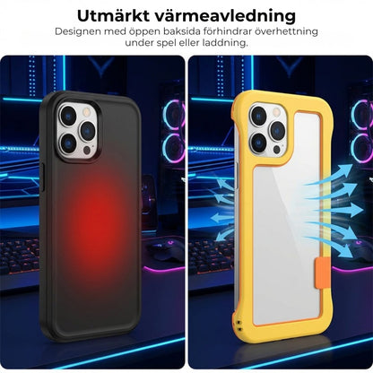 iPhone-skal med stötdämpare och värmeavledning