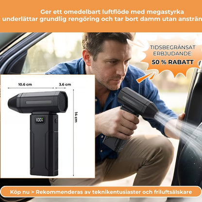 Bärbar turbofläkt | 150 000 varm/Min