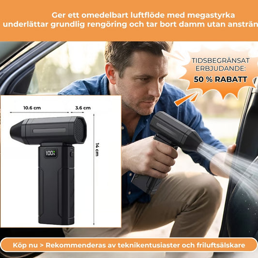 Bärbar turbofläkt | 150 000 varm/Min