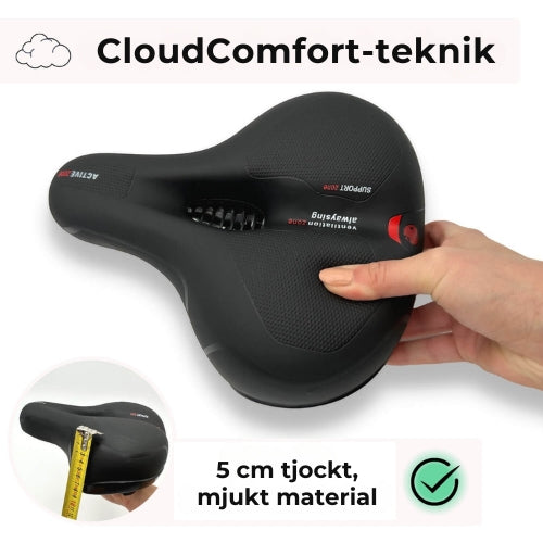 Bekväm cykelsadel med stötdämpning