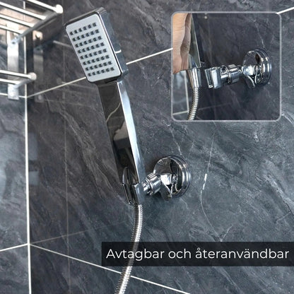 Justerbar duschhuvudshållare med sugkopp