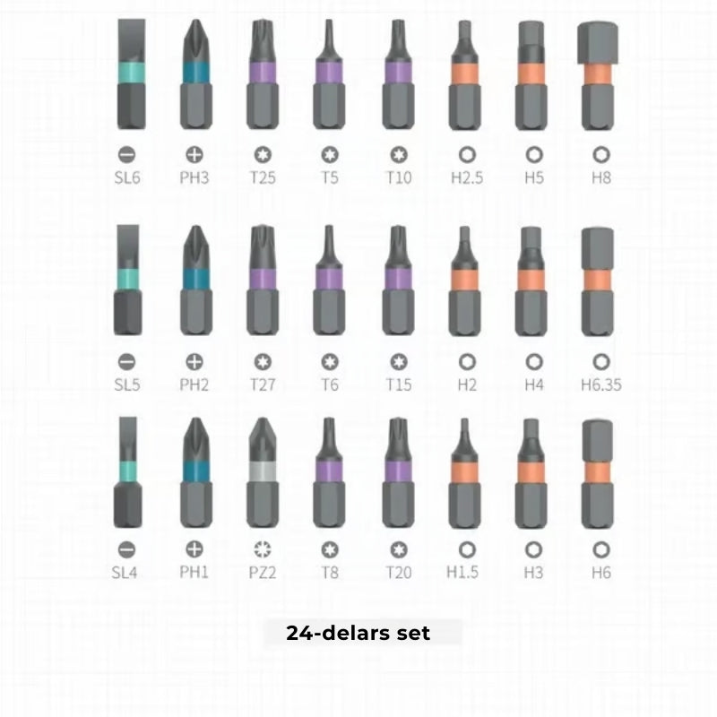 Kompakt Skruvmejselset - 24 i 1