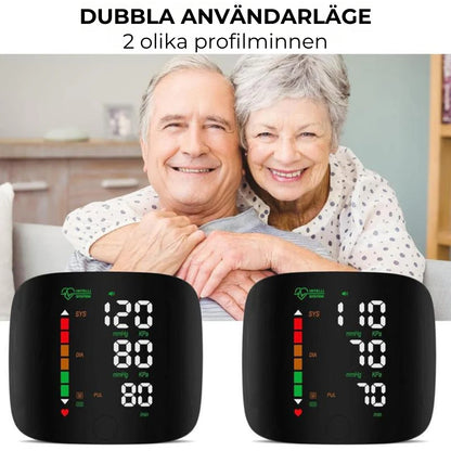 SMART blodtrycksmätare – LED-skärm och justerbar passform