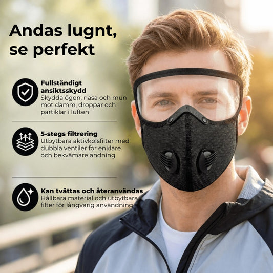 Ansiktsmask med kolfilter