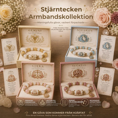 Stjärntecken-armband i snygg presentask