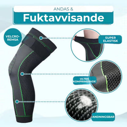 Lång knäkompressionsstrumpa