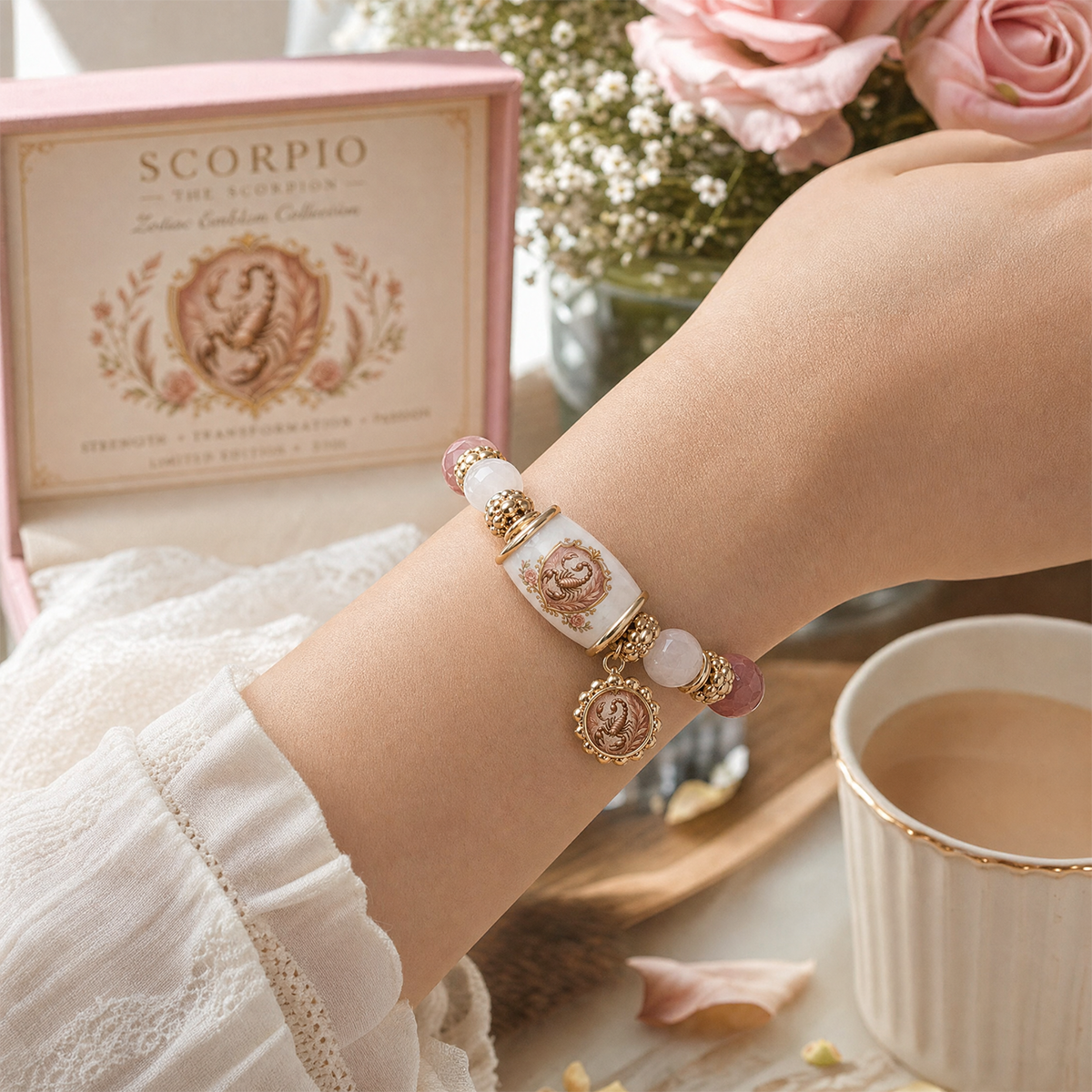 Stjärntecken-armband i snygg presentask