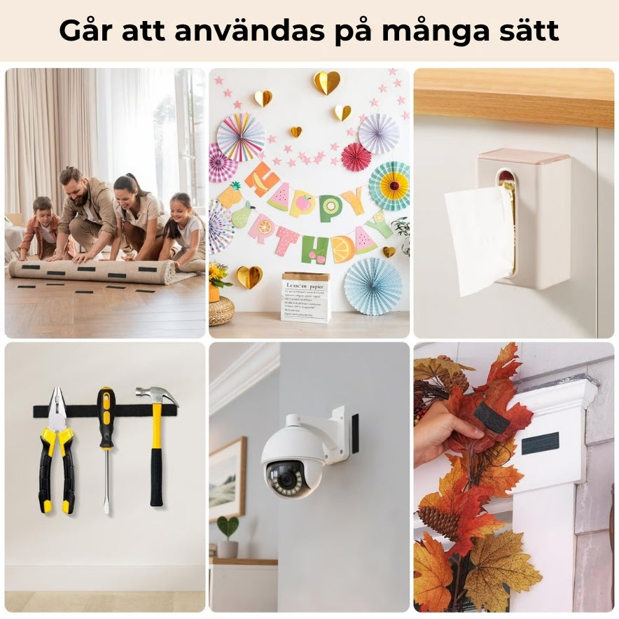 Dubbelsidiga kardborreband | Extra starka och Återanvändbara – 20 PAR