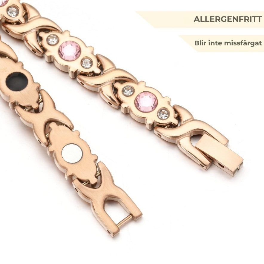 Magnetarmband i roséguld