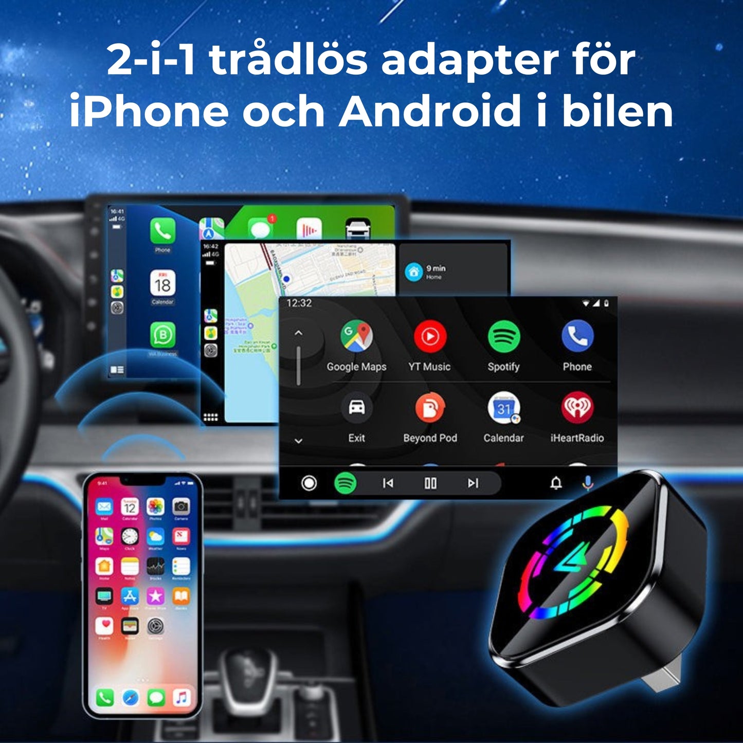 Trådlös CarPlay-adapter V5