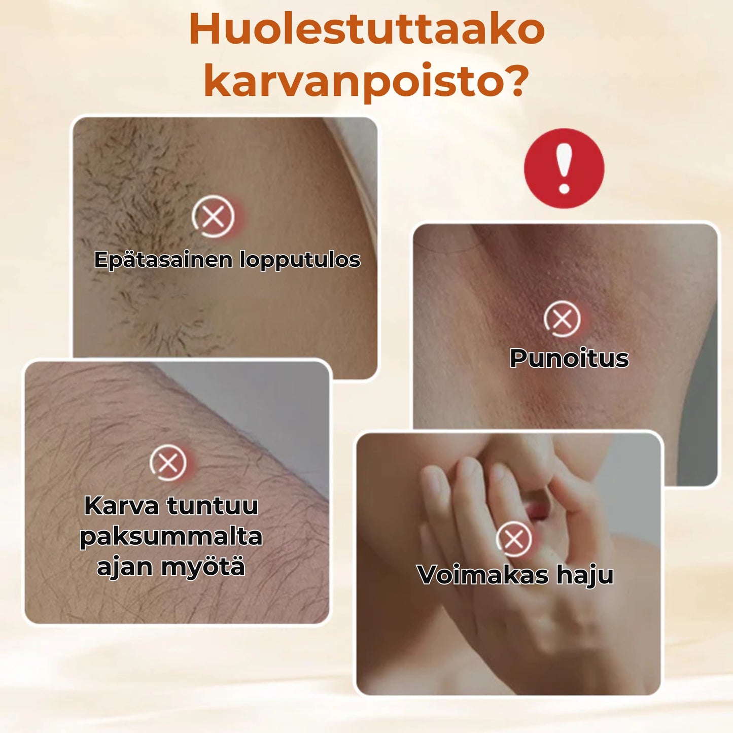Aromatisk hårborttagningskräm