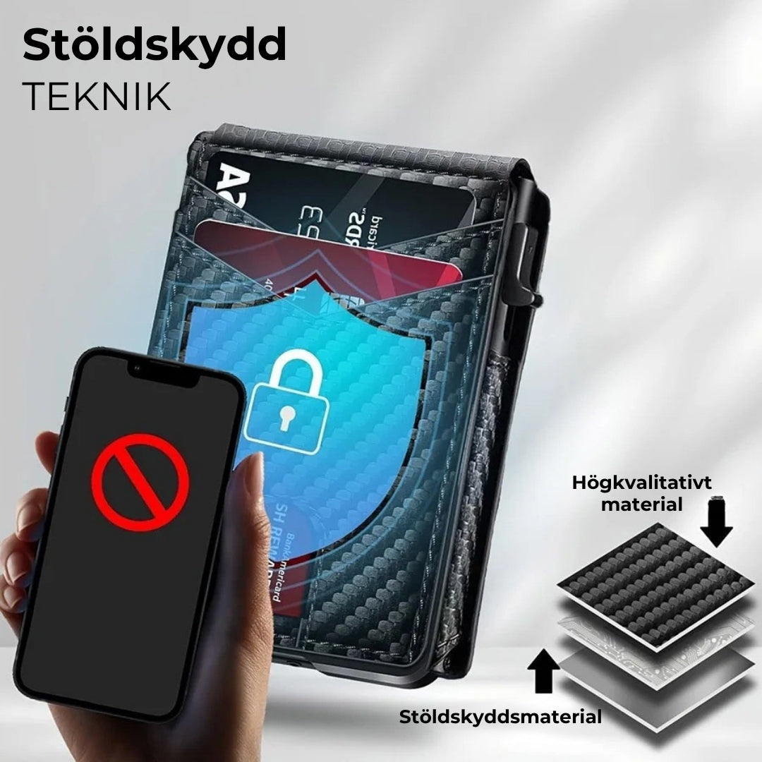Läderplånbok för herrar med RFID-skydd