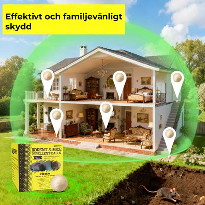 Gnagarsköld™ | Kulor (utan gift) som håller möss och råttor borta