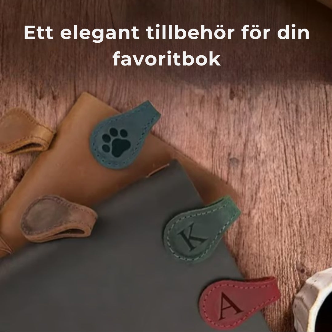 Magnetiska bokmärken i läder
