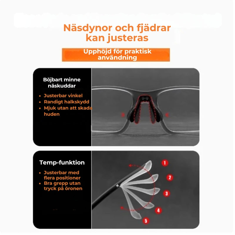 👓 Multifokala sportglasögon (Skyddar mot Blått ljus och UV)