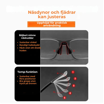 👓 Multifokala sportglasögon (Skyddar mot Blått ljus och UV)