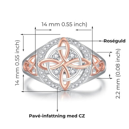 Ring med silverknopp i häxstil