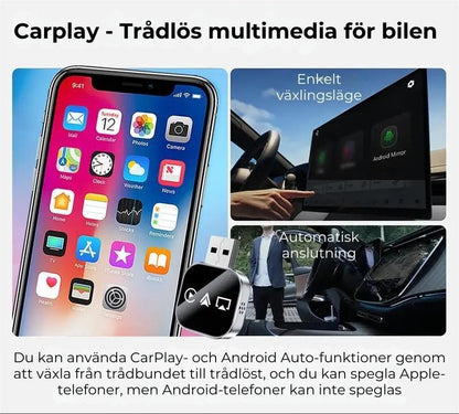 CarPlay V3 - Trådlös adapter för telefon