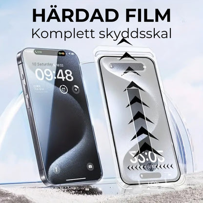 iPhone säkerhetskit – Dammfri härdad skärmfilm
