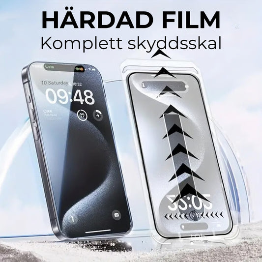 iPhone säkerhetskit – Dammfri härdad skärmfilm