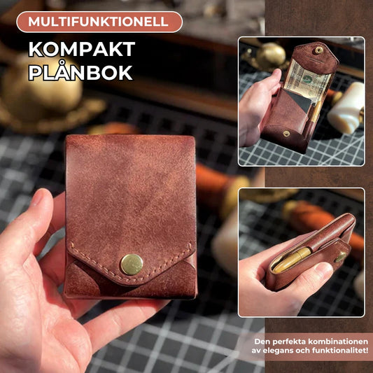 Handgjord Läderplånbok (Vintage)