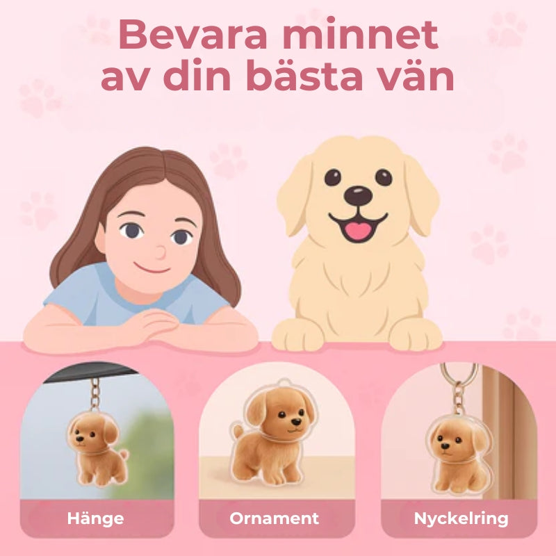 Snuzzle Nyckelring av djurhår