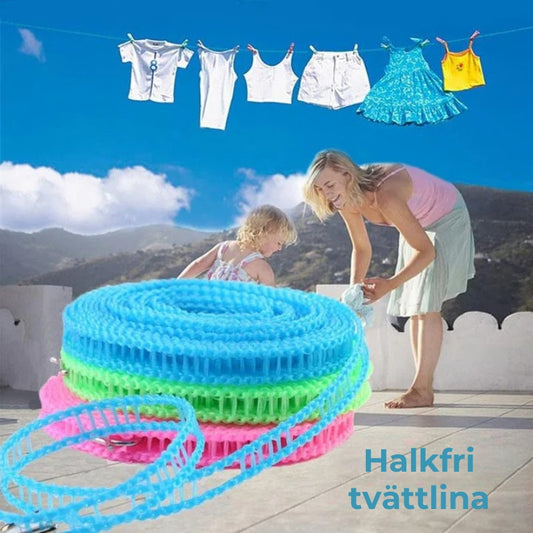 Utdragbar tvättlina
