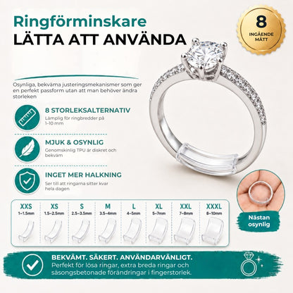 Osynlig Ringstorleksjusterare | 8 storlekar
