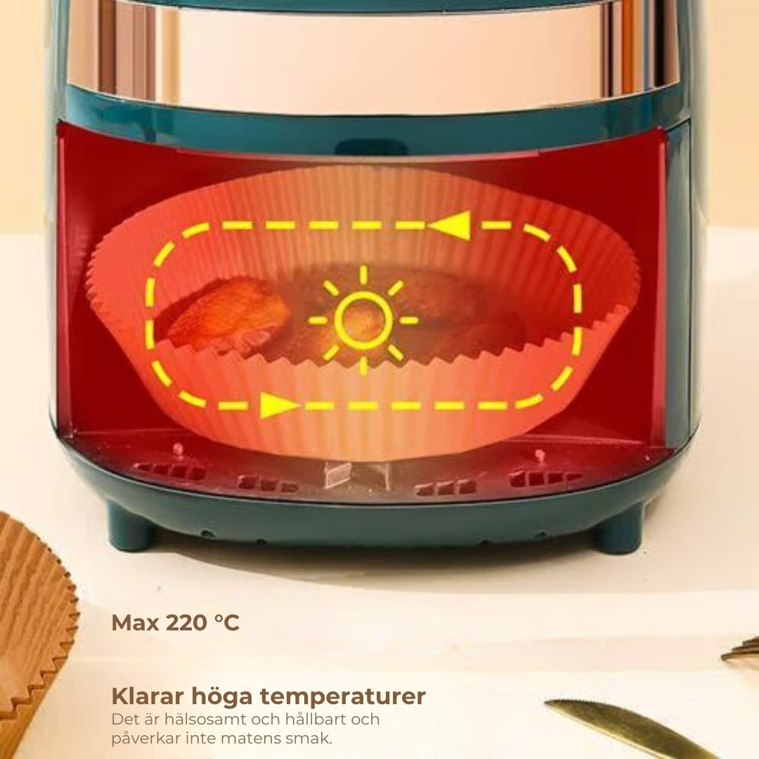 Bakplåtspapper för Airfryer – 100 stycken
