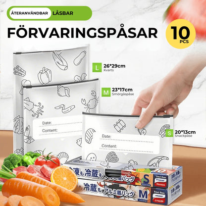 Återanvändbara förslutningsbara förvaringspåsar av aluminiumfolie [30 stycken]